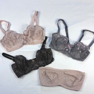 Aubade & Heidi Klum &  Paramor Lux Lace‎ Bras 34DD Wacoal strapless 32DD Bundle